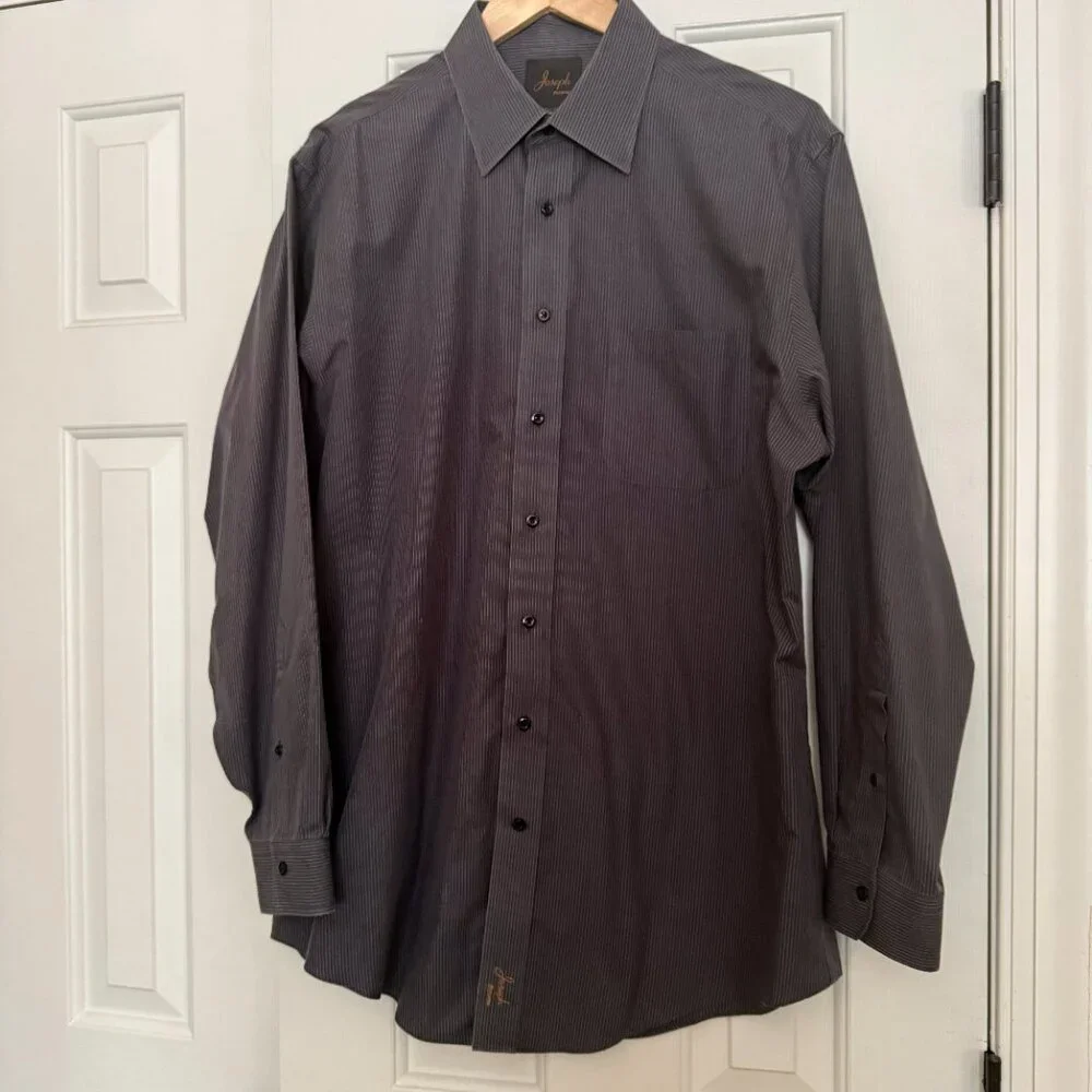 JOSEPH A BANKS MENS DRESS SHIRTS, SET OF 4, SIZE 16.5 X 34, 100% NO-IRON COTTON - Picture 11 of 16
